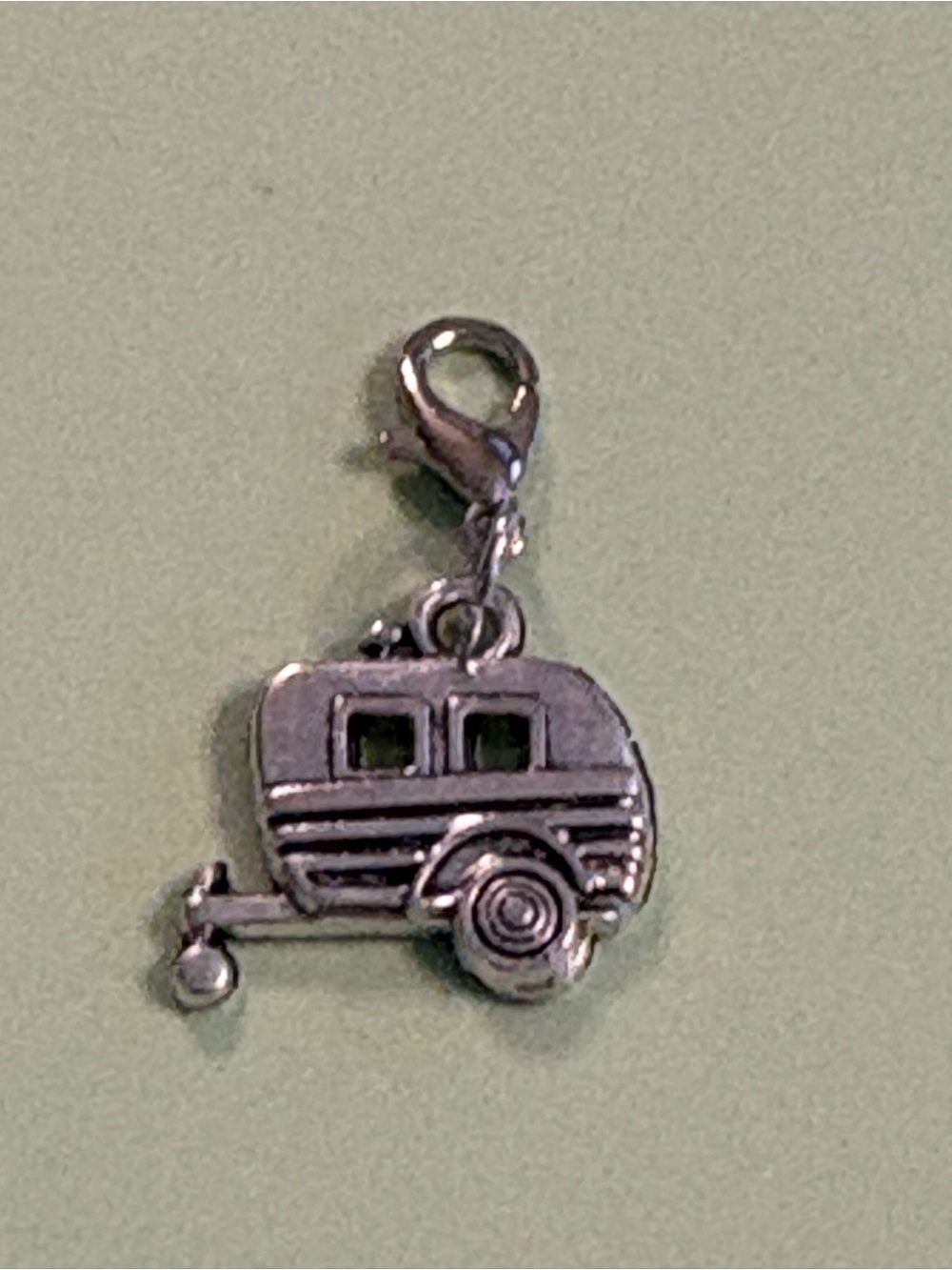Camping Trailer Clip-on Charm, Purse/Book-bag Charms, Crafting Projects